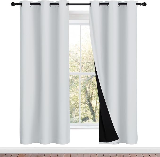 NICETOWN 100% Blackout Window Curtain Panels, 2 Pieces, 42-inch Wide Per Panel by NICETOWN