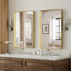 VooBang Bathroom Mirror 24x32 inch, Modern Round Corner Bathroom Vanity Mirror - Image 7