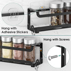 LUCYCAZ 2 Pack Wall Mounted Spice Rack - Image 6