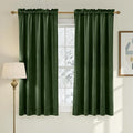 NICETOWN Olive Green 63 inch Long Velvet Curtains by NICETOWN