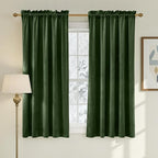 NICETOWN Olive Green 63 inch Long Velvet Curtains by NICETOWN