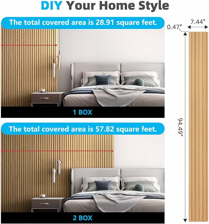 Art3d 6-Piece Wood Slat Panels for Stylish Interior Decor and Ceiling Decoration - Image 6