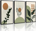 PHOPAGO Boho Plant Wall Art Green Botanical Bohemain Framed Wall Printing by PHOPAGO