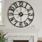 LEIKE 31 Inch Extra Large Wall Clock, Retro Decorative Oversized Silent Little - Image 2
