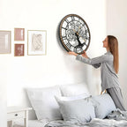 Micasso Farmhouse Large Wall Clock: 24Inch Rustic Tree of Life Metal - Image 3
