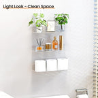 upsimples 4 Pack 15x6 Inches Acrylic Bathroom Shelves - Image 2