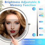 ALHAKIN 9" Wall Mounted Lighted Makeup Mirror, Rechargeable 1X/15X Magnifying - Image 3