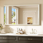 Keonjinn 55" x 30" Brushed Nickel Bathroom Mirrors by Keonjinn