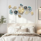 Wall Clocks for Living Room Decor, Large Wall Clock, 3D Creative Metal Ginkgo - Image 7