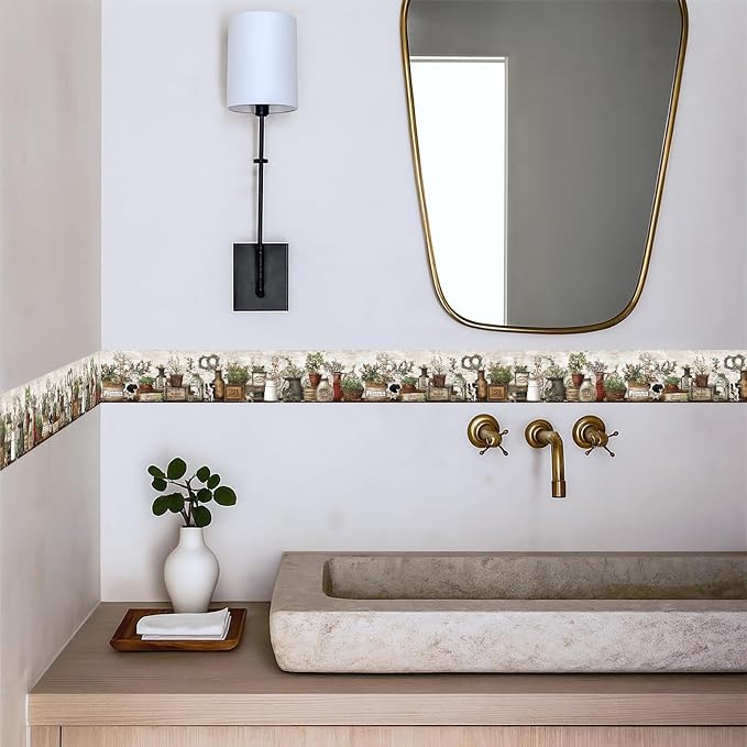 Farmhouse Peel and Stick Wallpaper Border - Image 3