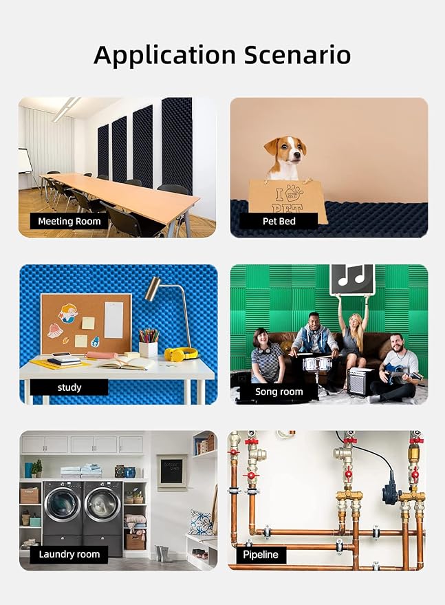 24 Pack Sound Proof Foam Panels |1"×12"×12" Quick-Recovery Soundproof Wall - Image 6