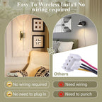 camuucci Battery Operated Wall Sconces Set of 2 Rechargeable Battery Powered - Image 3