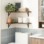 YGEOMER Corner Floating Shelves, Wall Mounted Corner Shelf - Image 2