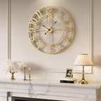 Large Wall Clock Gold Clocks for Living Room, 24 Inch Decorative Wall Clocks - Image 2
