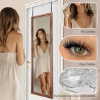 50"x16" Door Mirror, Rustic Full Length Mirror, Over The Door Hanging Mirrors - Image 3