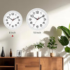 Wall Clock Silent Non-Ticking Modern Clock Battery Operated 8 Inch Small - Image 5