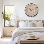 EMAX HOME 20 Inch Large Farmhouse Wall Clock, Rustic Antique Wood - Image 2