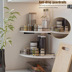 Corner Floating Shelves, Rustic Brown Wood, Wall Mount Storage - Image 3