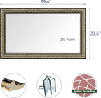 Black&Gold Framed Rectangle Bathroom Mirrors - Image 3