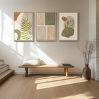 Large Framed Tropical Boho Wall Art - Image 8