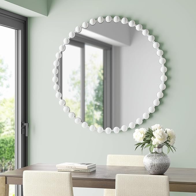 Madison Park Round Mirror, Metal Frame Circle Mirror 36 inch, Wall Art Decor by MADISONPARK