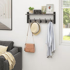 Homode Wall Hooks with Shelf, Coat Rack Wall Mount, Entryway Shelf with Hooks - Image 6