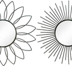 3 Pack Metal Mirrors for Wall Sunburst Wall Mirrors Home Décor Decorative - Image 2