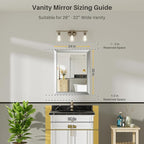 24x30 Inch Brushed Silver Bathroom Mirror - Image 2