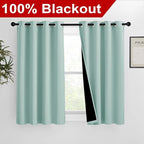 NICETOWN 100% Blackout Curtains 54 inches Long, Double-Deck Completely Blackout - Image 2