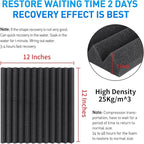 Focusound 120 Pack Acoustic Foam Panels 1" x 12" x 12" Sound Proof Foam Panels - Image 5