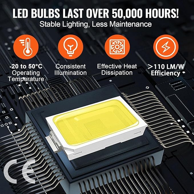 5-Hexagon LED Garage Light, 240W 24800LM Honeycomb Ceiling Light - Image 3