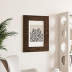 Wallercity 17.5''x236'' Brown Floral Leaves Flocking Fabric Wallpaper Peel and - Image 5