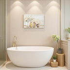 Farmhouse Floral Wall Art for bathroom, Flower Rustic Wood Board Canvas Wall - Image 3