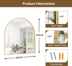 XRAMFY Arched Bathroom Mirror 32" x 34" - Image 6