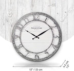 Presentime & Co 13" Farmhouse Series Wall Clock, Quartz Movement, Shiplap Style - Image 4