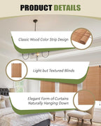 FoundGo Retro Bamboo Blinds 60" W x 72" H Bamboo Roman Shades Light Filtering - Image 6