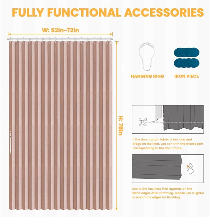 AJAZZ 100% Blackout Accordion Doors Interior Accordion Doors - Image 2
