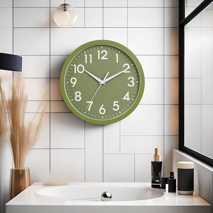 DAXSMY Wall Clock Small Analog 8 Inch Silent Non Ticking Battery Operated - Image 4