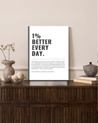 1% Better Every Day Framed Canvas Wall Art Modern Quote Decor 12x16in canvas - Image 4