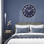 HZDHCLH Wall Clocks Battery Operated, Wall Clock Navy Blue, 10 inch Wall Clock - Image 9