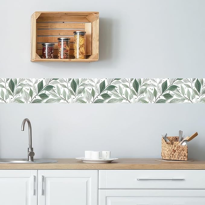 HOMETITUTE Wallpaper Border 4x196 Inch Peel and Stick PVC Wall Border Wallpaper - Image 4