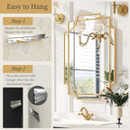 Kelly Miller 20"x30" Small Gold Bathroom Mirror - Image 8