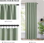 RYB HOME 100% Blackout Basement Curtains 36 inches Long, Heat & UV Blocking - Image 3