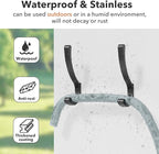 saffruff 8-Pack Wall Mount Coat Hooks, Heavy Duty Metal Hooks - Image 3