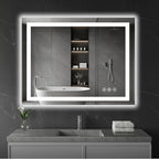 Koonmi 40"x30" LED Mirror for Bathroom, 90CRI Anti-Fog Vanity Mirror by KOONMI