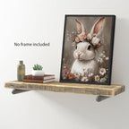 WIARTSH Vintage Easter Bunny Wall Art Poster, Cottage Farmhouse Animal Artwork - Image 2