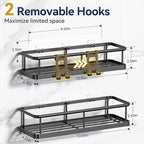 YASONIC Shower Caddy Adhesive, Rustproof Shower Shelves - Image 7