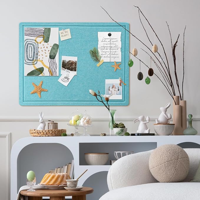 Lightomorrow Bulletin Board, 24 x 18 inches Felt Board Decorative Pin Board - Image 6