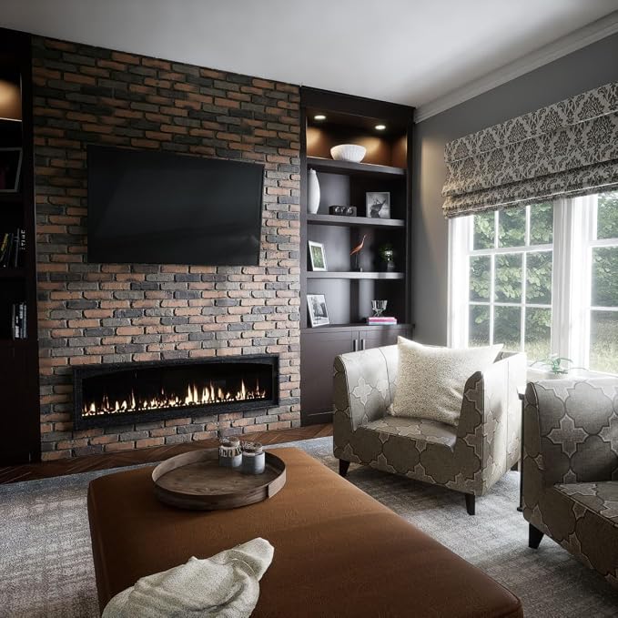 EverStone Aged Brick Faux Brick Panel, 46 7/8"W x 27"H x 1 1/4"D, Alamo Color - Image 11