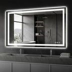 Koonmi 55"x36" LED Mirror for Bathroom, 90CRI Anti-Fog Vanity Mirror by KOONMI